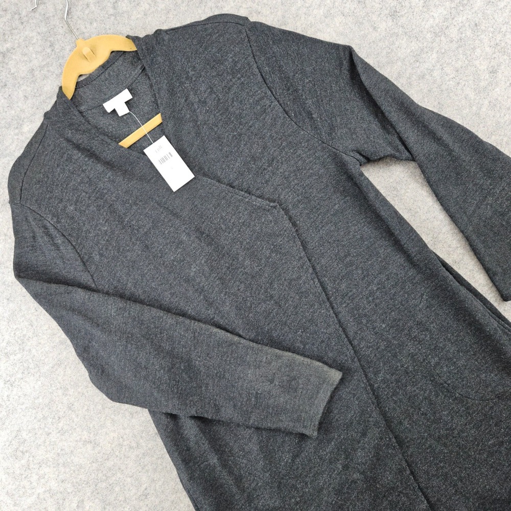 NEW Pure Jill J Jill Cardigan Women's Large Black Heather Open Front Long Sleeve